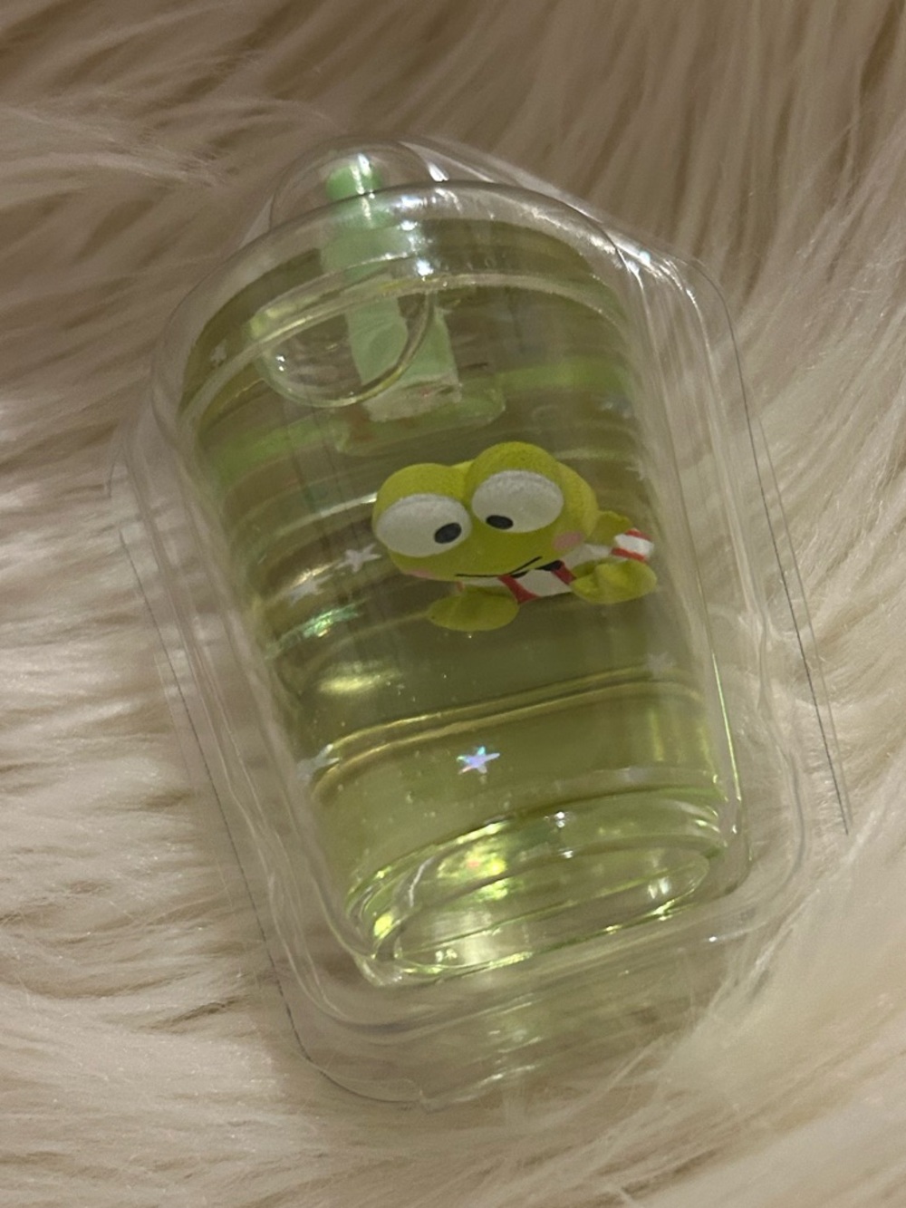 Hello Kitty & Friends Keroppi Boba Tea Keychain NEW! FROG BAG CHARM